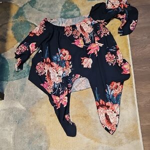Women's Floral Off The Shoulder Blouse
